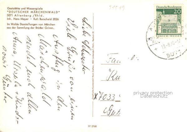 Altenberg Rheinland Gaststätte und Wasserspiele Deutscher M – Bild 2