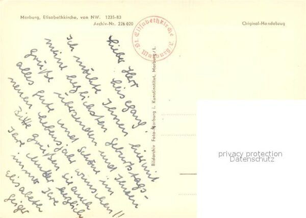 Marburg Lahn Elisabethkirche Handabzug – Bild 2