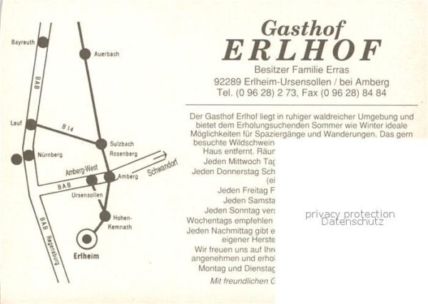 Erlheim Ursensollen Gasthof Erlhof – Bild 2