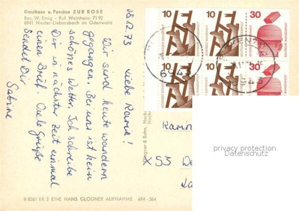 Weinheim Bergstrasse Gasthaus-Pension Zur Rose – Bild 2