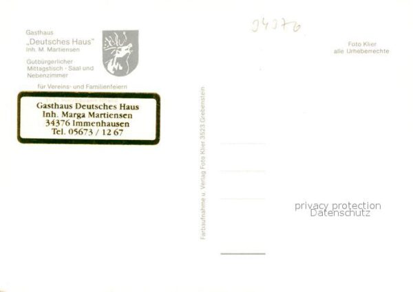 Immenhausen Hessen Gasthaus Deutsches Haus – Bild 2