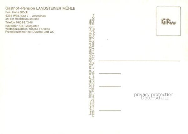Weilrod Gasthof-Pension Landsteiner M?hle – Bild 2