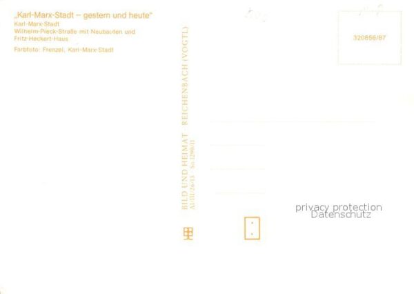 Karl-Marx-Stadt Wilhelm-Pieck-Strasse Neubauten Fritz-H – Bild 2