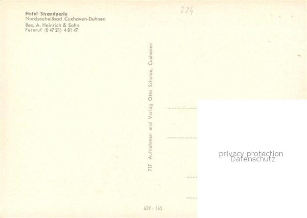 Cuxhaven Duhnen Nordseebad Hotel Strandperle – Bild 2