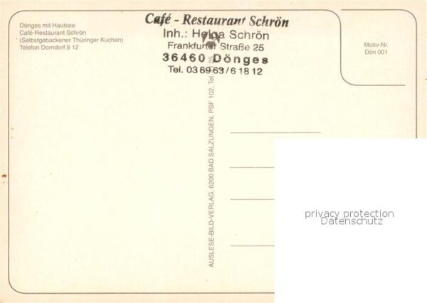 D?nges Cafe-Restaurant Schr?n Hautsee – Bild 2