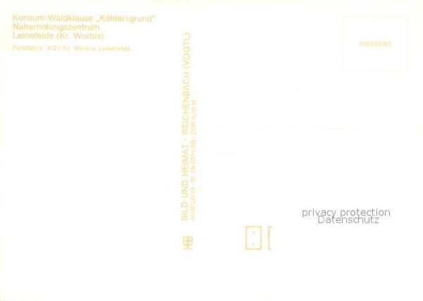 Leinefelde Konsum-Waldklause K?hlersgrund – Bild 2