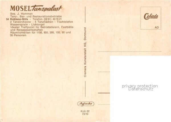 Guels Koblenz Mosel Tanzpalast – Bild 2