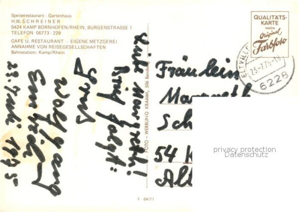 Kamp-Bornhofen Restaurant-Gartenhaus Schreiner – Bild 2