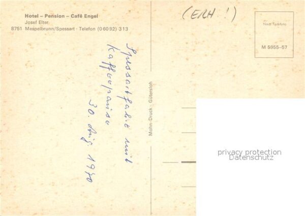 Mespelbrunn Hotel Pension Cafe Engel Speisesaal – Bild 2