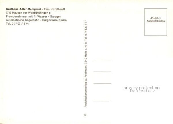 Hausen vor Wald Gasthaus Adler Metzgerei – Bild 2
