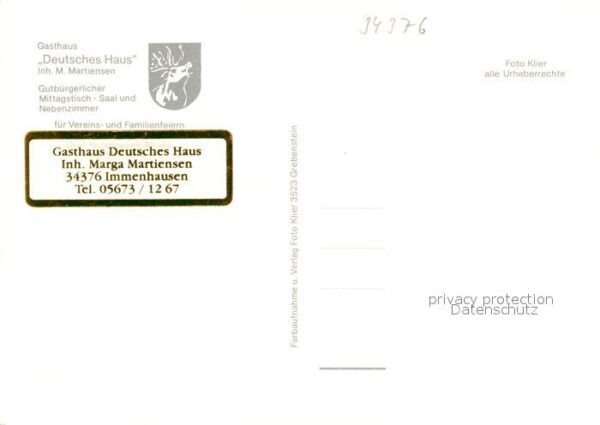 Immenhausen Hessen Gasthaus Deutsches Haus Gastraum Zimmer – Bild 2