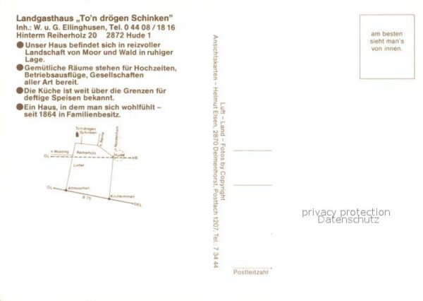 Hude Husum Landgasthaus  To'n drögen Schinken Bar – Bild 2