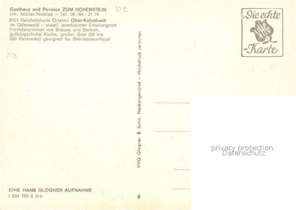 Ober-Kainsbach Gasthaus Pension Zum Hohenstein – Bild 2