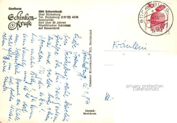 Schermbeck Niederrhein Gasthaus Schinken-Kruste – Bild 2