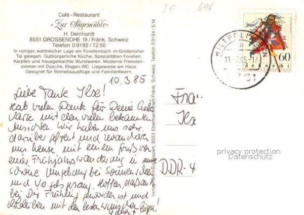 Grossenohe Forchheim Oberfranken Cafe Restaurant Zur Sägemühle Gaststube – Bild 2