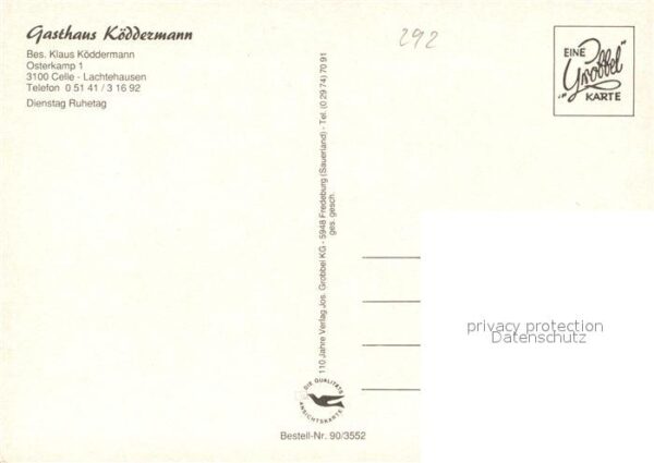 Lachtehausen Gasthaus Köddermann Speisesaal Zimmer – Bild 2
