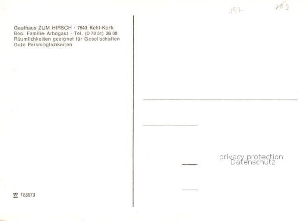Kork Kehl Ortenaukreis BW Gasthaus Zum Hirsch Gaststube – Bild 2