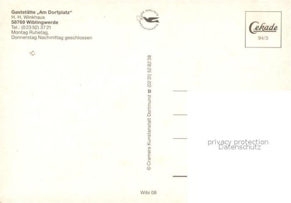 Wiblingwerde Gaststätte Winkhaus Am Dorfplatz Gastst – Bild 2