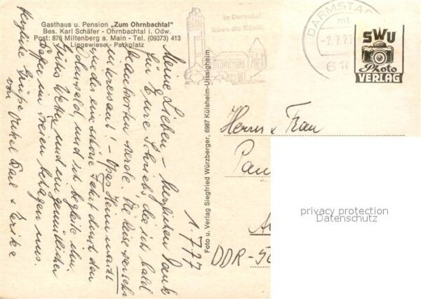 Miltenberg Main Gasthaus Pension Ohrnbachtal Gasträume – Bild 2