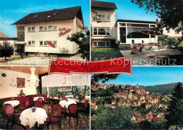 Altensteig Schwarzwald Gästehaus Ruth Terrasse Gaststube Panor