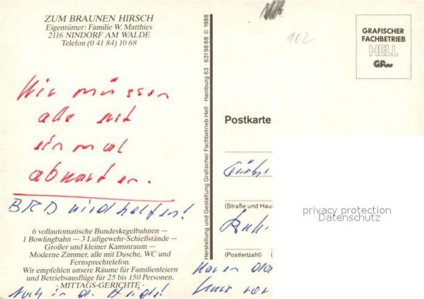 Nindorf Nordheide Gasthaus Pension Zum braunen Hirsch – Bild 2