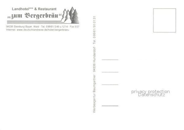 Steinburg Niederbayern Landhotel Restaurant zum Bergerbräu – Bild 2