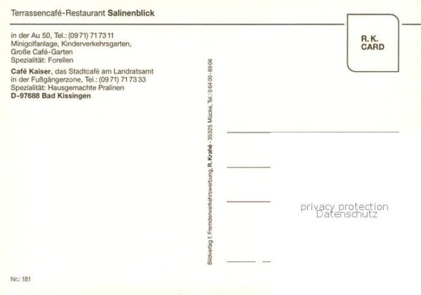 Bad Kissingen Cafe Restaurant Salinenblick Cafe Kaise – Bild 2