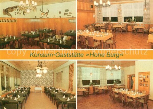 Schlemmin Ribnitz-Damgarten Konsum Gaststätte Hohe Burg Speisesäle