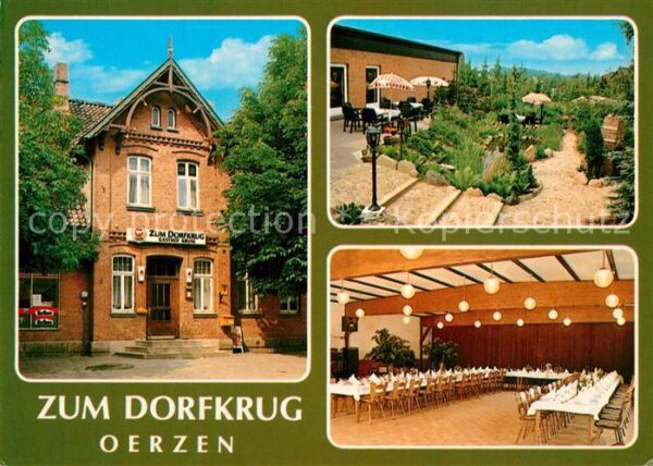 Oerzen Gasthof Zum Dorfkrug Festsaal Garten