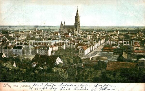Ulm Donau Stadtpanorama mit Münster