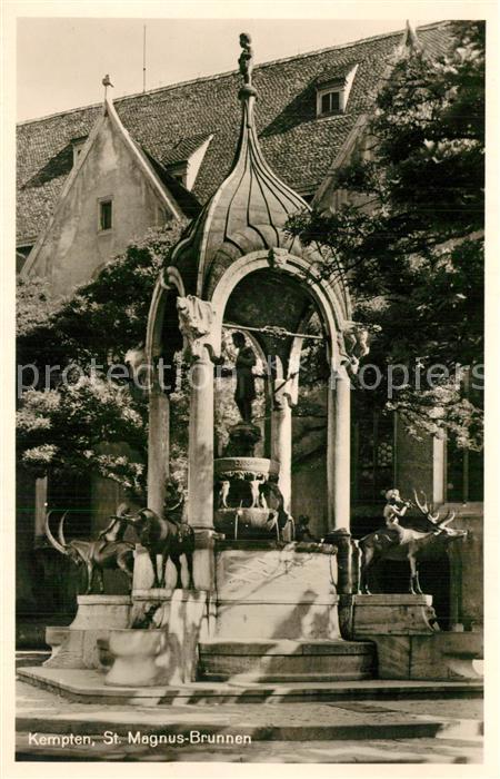 Kempten Allgaeu St Magnus Brunnen