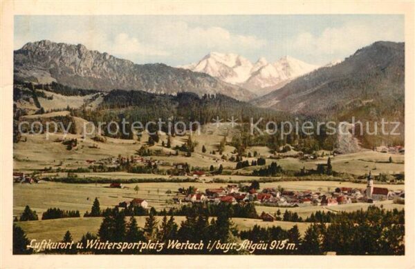 Wertach Panorama Luftkurort und Wintersportplat