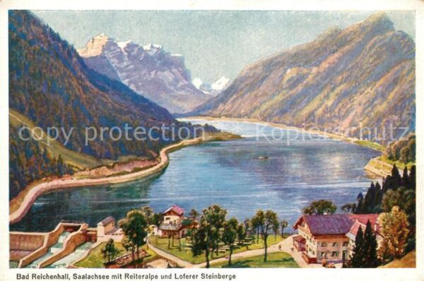 Bad Reichenhall Saalachsee mit Reiteralpe und Loferer S
