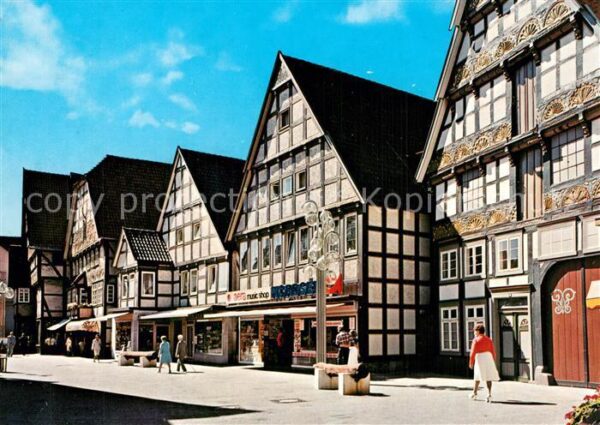 Bad Salzuflen Fachwerkhäuser in der Fussgängerzone
