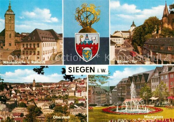 Siegen Westfalen Nikolaikirche Kölner Tor Marktplatz Bru