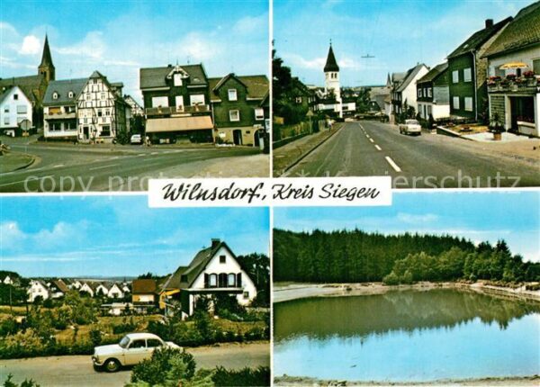 Wilnsdorf-Wilgersdorf Teilansichten Kirche Wohnsiedlung See
