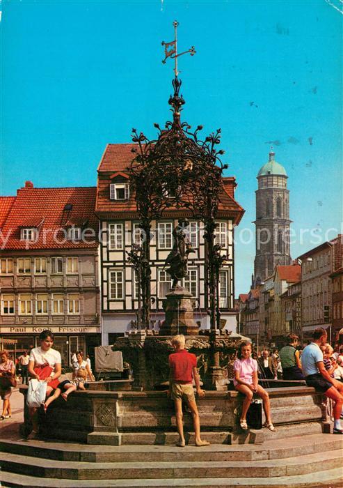 Goettingen Niedersachsen Marktbrunnen mit Gänseliesel
