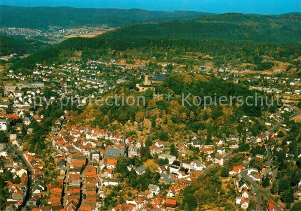 Biedenkopf Zentrum und Schloss Fliegeraufnahme