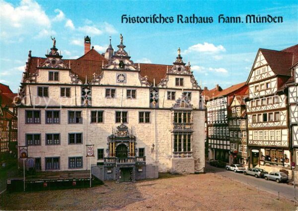 Hann. Muenden Historisches Rathaus Fachwerkhäuser Alt