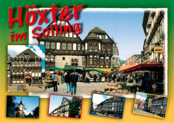 Hoexter Weser Marktplatz Altstadt Fachwerkhäuser Kirc