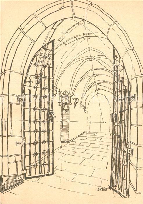 Dortmund Propsteikirche 14. Jhdt. Zeichnung von