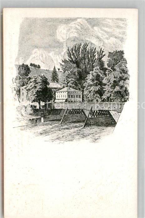 Wasserburg Inn Innbrücke Künstlerkarte