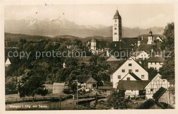 Wangen Allgaeu mit Säntis