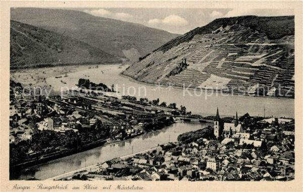 Bingerbrueck Rhein mit Mäuseturm