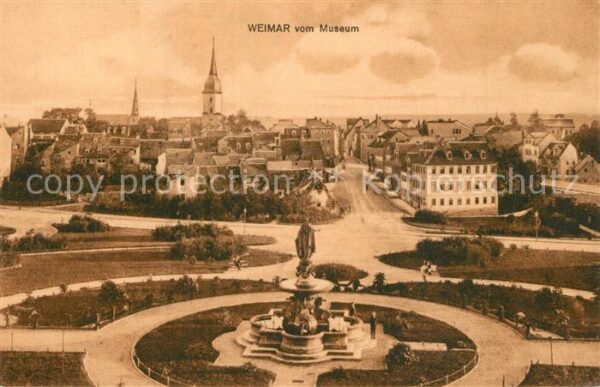 Weimar Thueringen Blick vom Museum