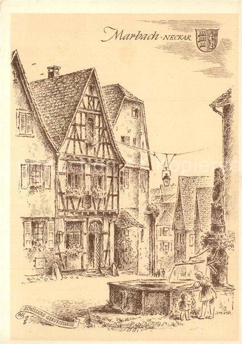 Marbach Neckar Altes Städtebild