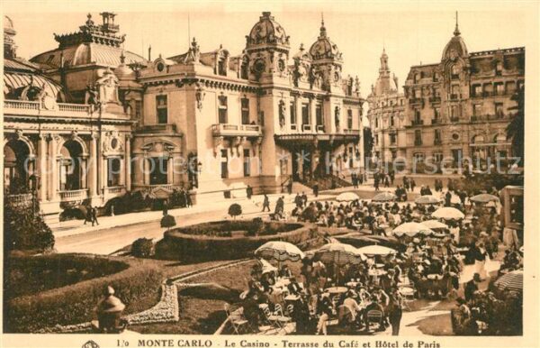 Monte-Carlo Le Casino Terrasse du Cafe et Hotel de