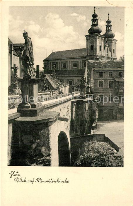 Glatz Schlesien Blick auf Minoritenkirche