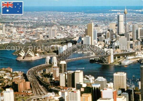 Sidney Fliegeraufnahme mit der Harbour Bridge