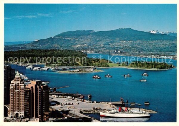 Vancouver British Columbia A busy seaport with beautiful environs